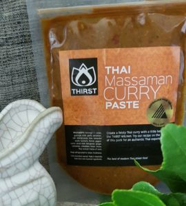 Massaman Thai Curry paste from pipers food. Winner of a Gold medal at the Australian Food fair Melbourne