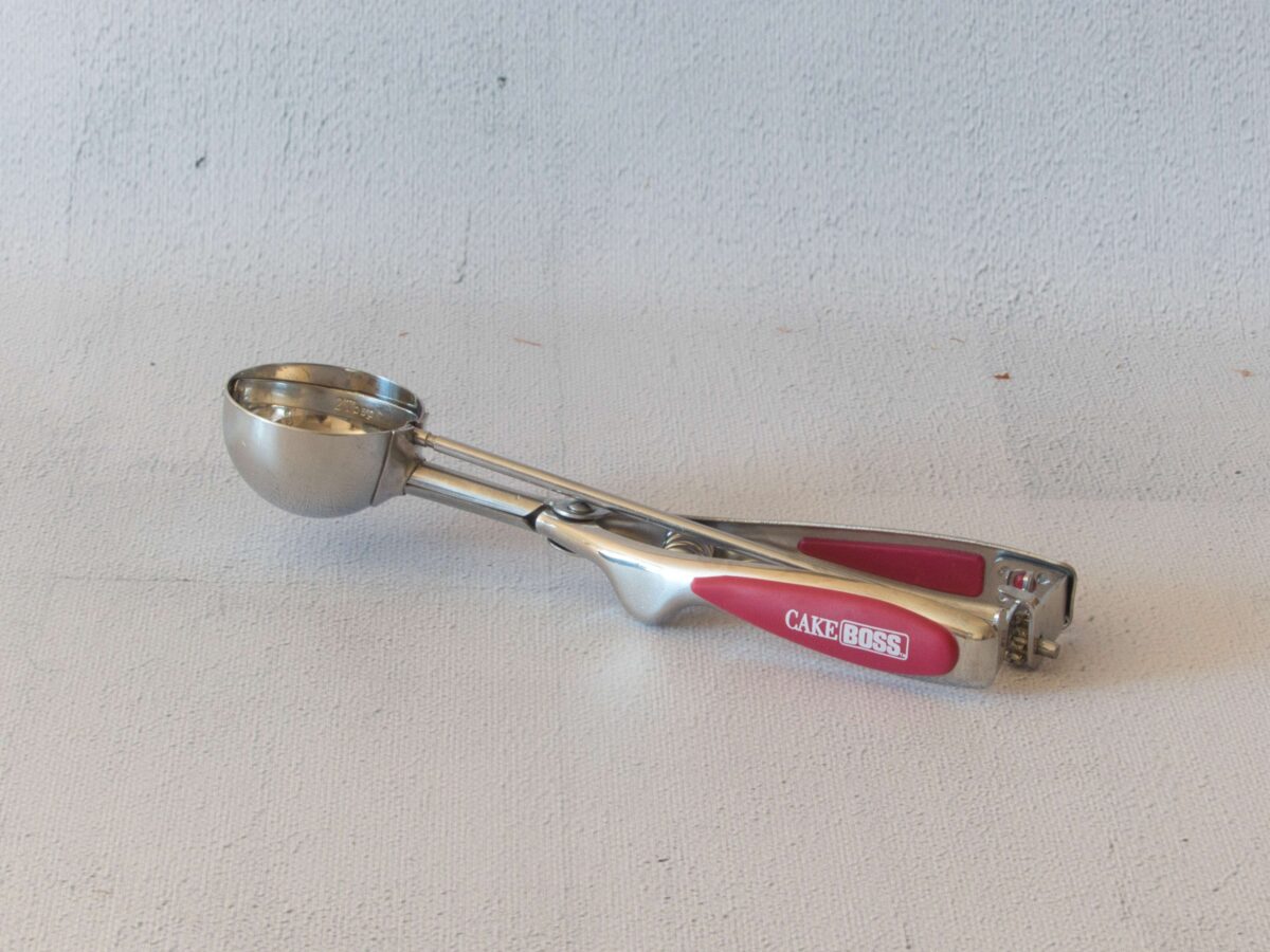 ice cream scoop for portioning fishcakes and corn fritters etc